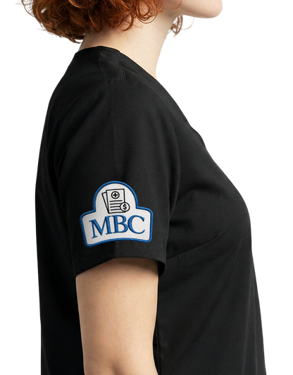 Asher Black Unisex Scrub Top - Student