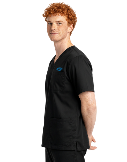 Asher Black Unisex Scrub Top - Student