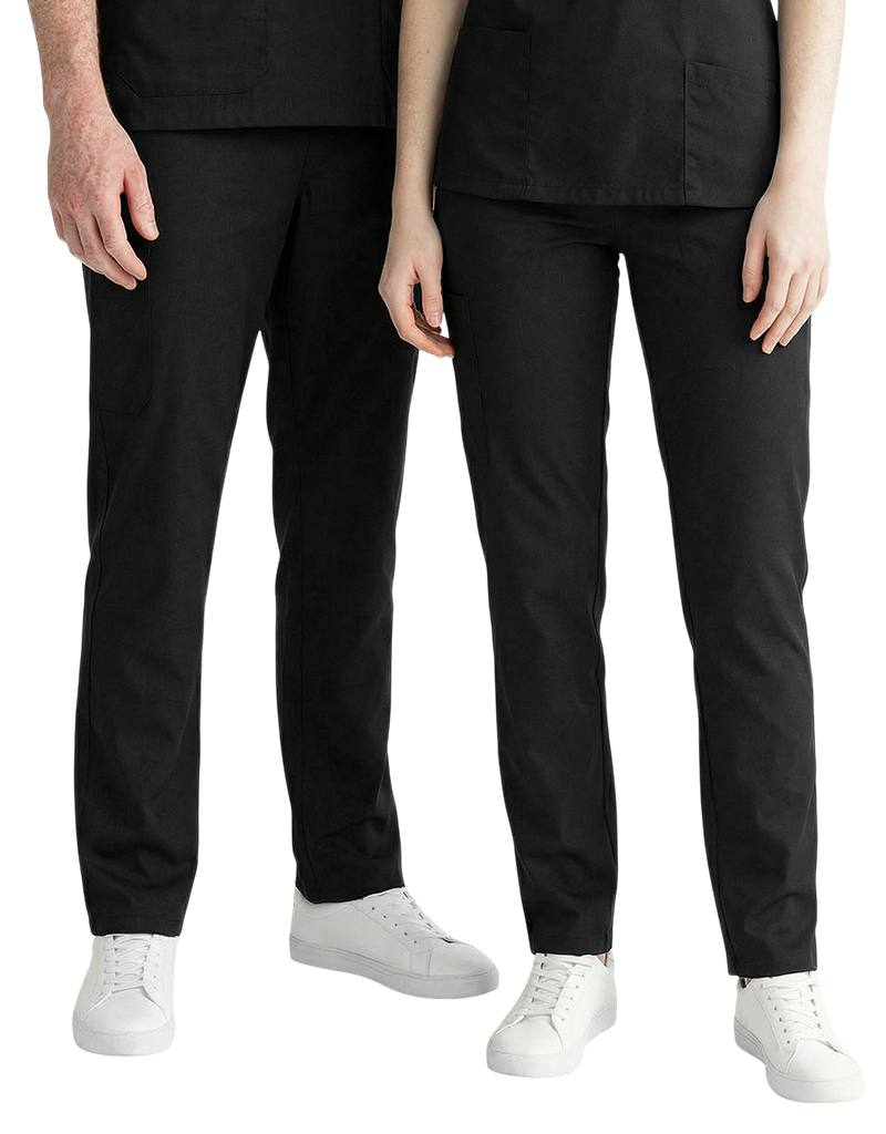 Asher Black Unisex Scrub Pants - Student