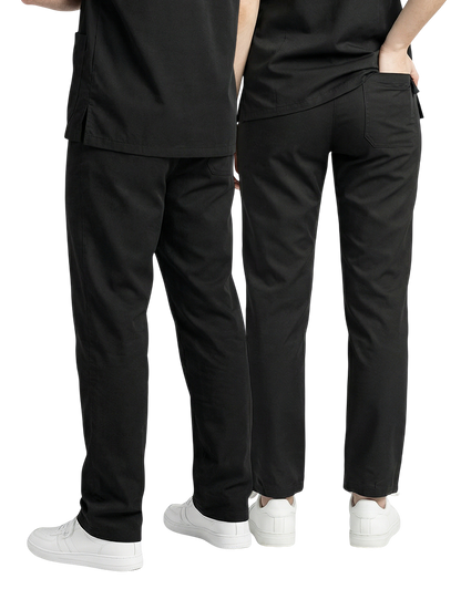 Asher Black Unisex Scrub Pants - Student