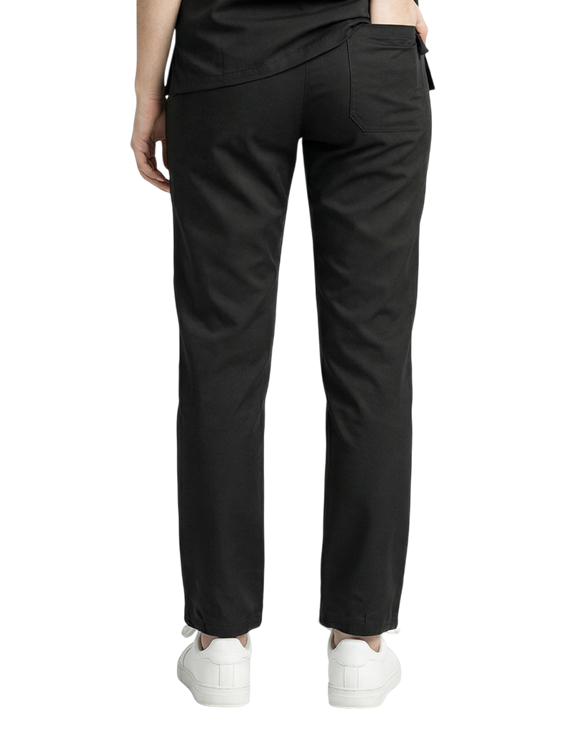 Asher Black Unisex Scrub Pants - Student