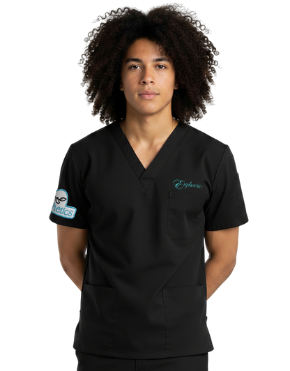 Euphoria - Black Unisex Scrub Top