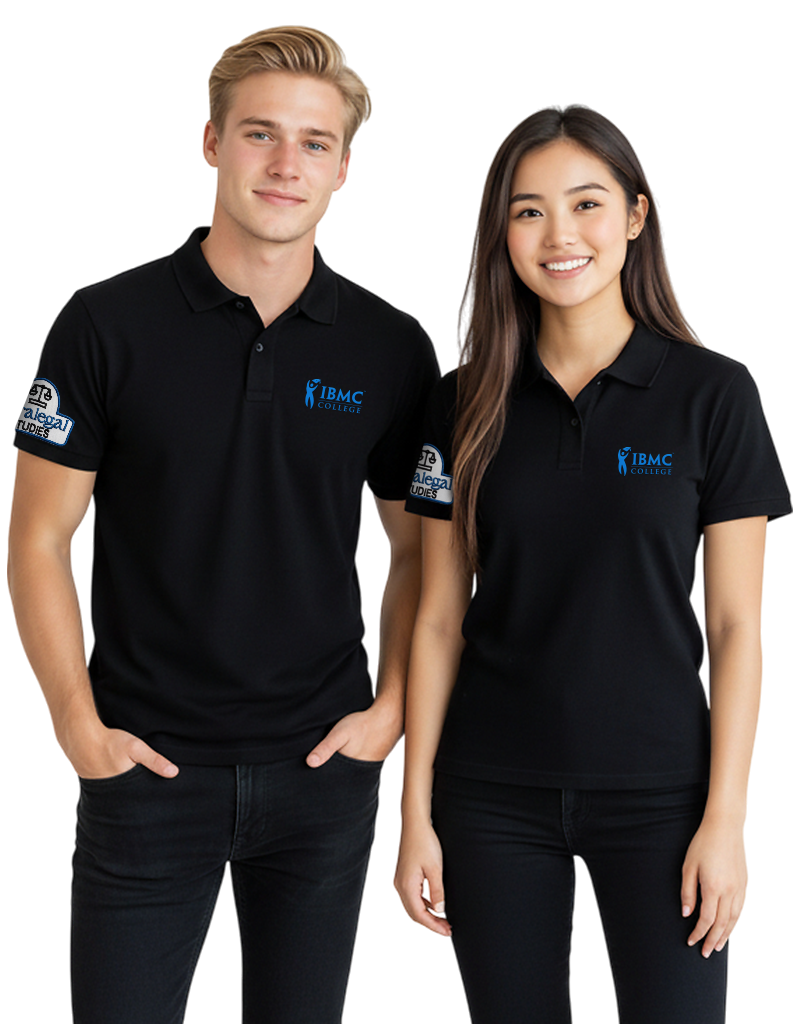IBMC Black Unisex Polo Paralegal