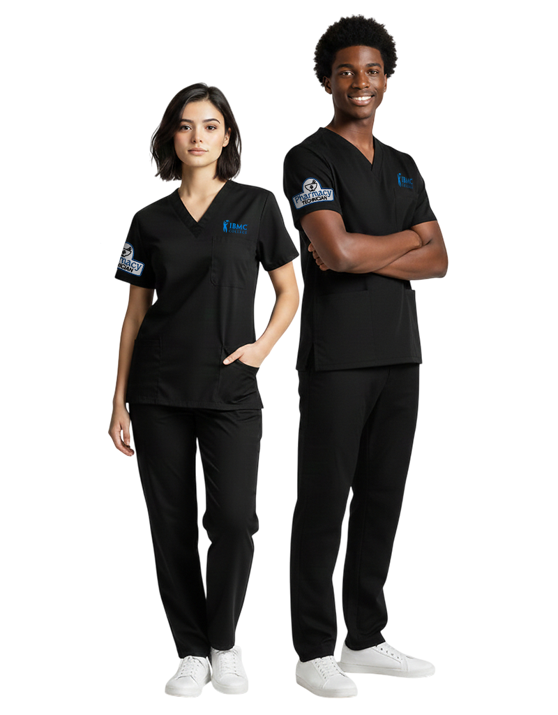 IBMC - Black Unisex Scrub Top