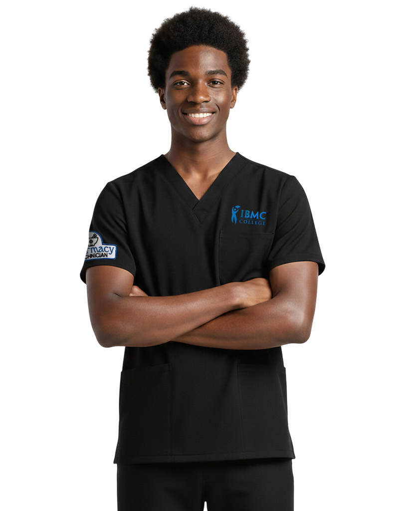 IBMC - Black Unisex Scrub Top