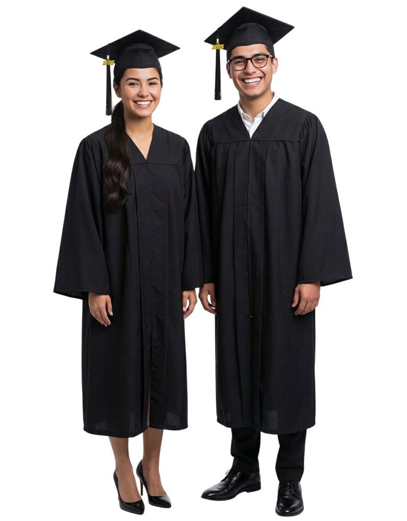Traditional Graduation Cap and Gown
