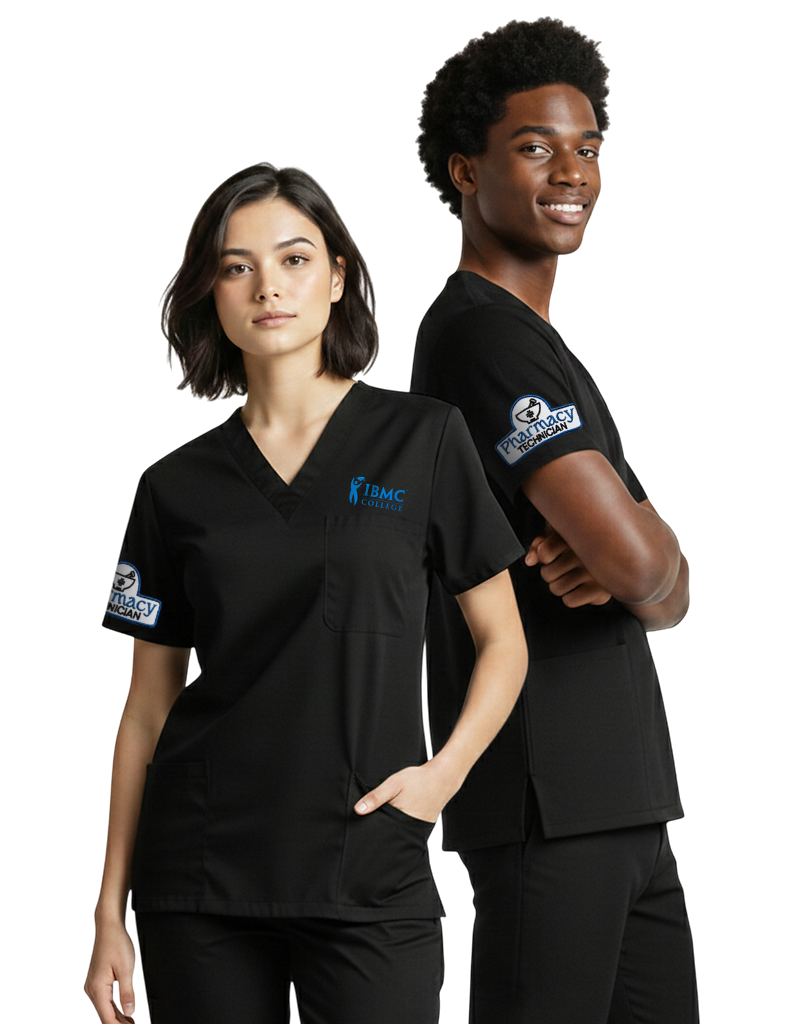 IBMC - Black Unisex Scrub Top
