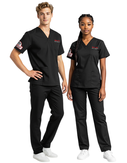 IntelliTec - Black Unisex Scrub Top